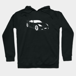 FF Nissan Fairlady White Outline Hoodie